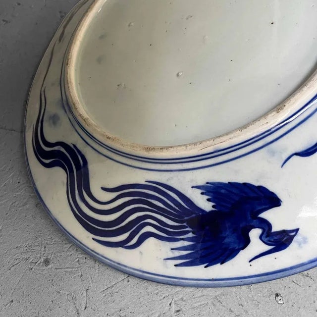 Japanese Sometsuke Blue and White Imari Ware Plate, 1900s For Sale - Image 11 of 12