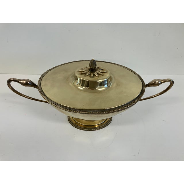 Vintage Silver-Plated Two-Handled Covered Tureen With Lid For Sale In Orlando - Image 6 of 6
