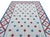 White Handwoven Cotton Area Rug Vegetable Dyed Sky Blue, Cream and Terracotta Star Patterned Dhurrie - 6'x9' For Sale - Image 8 of 13