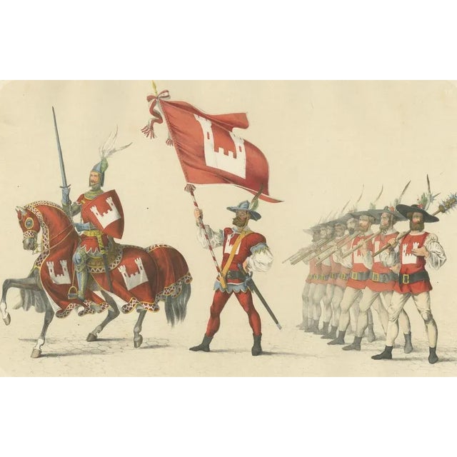 Berchtold Von Wyzzenburg and His Banner Bearers in the Bernese Procession, 1855, Paper For Sale - Image 9 of 11