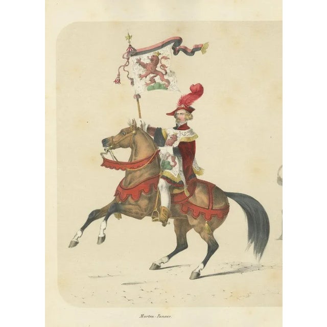 Paper H. Jenny, Marten Banner Carrier and Swiss Military Musicians in Festive Procession, 1855, Print For Sale - Image 7 of 10
