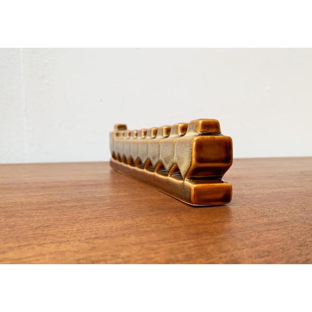 Mid-Century German Studio Pottery Brutalist Candleholder, 1960s, in Very Good conditions. Designed 1960 to 1969