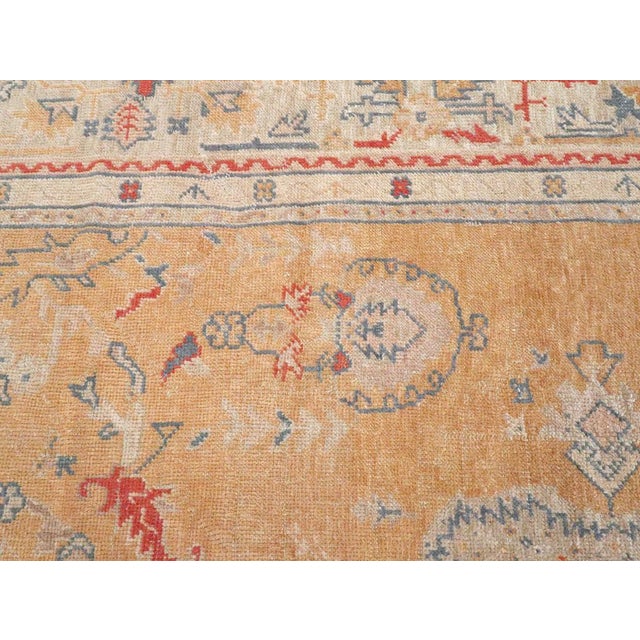 Galerie Shabab Collection Early 20th Century Turkish Oushak Room Size Carpet For Sale - Image 4 of 6