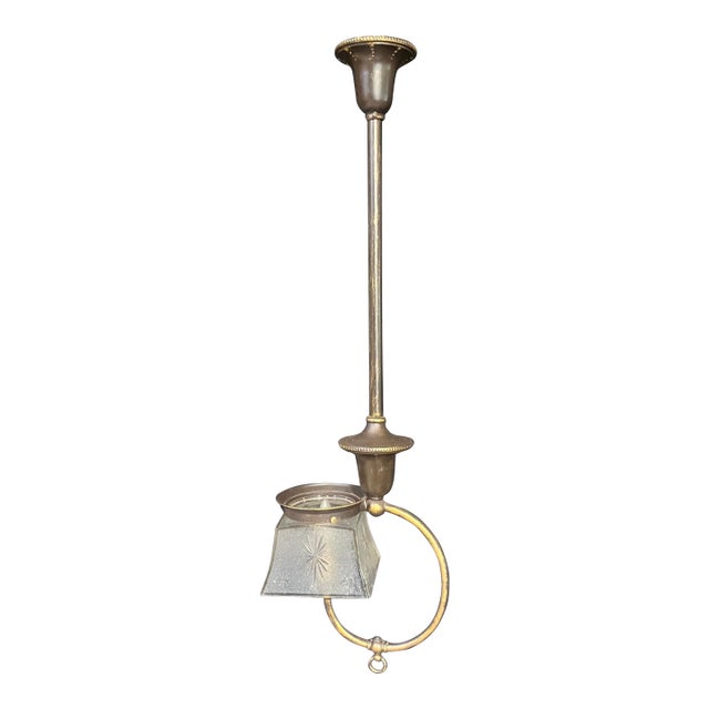 1920s Semi Flush Mount Single Light For Sale