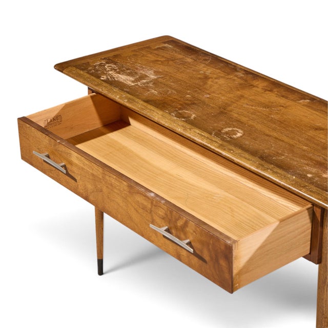 Lane Acclaim Mid Century Walnut Console Table For Sale In Chicago - Image 6 of 9