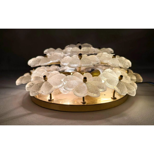 Gold Mid-Century Modern Floral Wall Lamp by Ernst Palme, 1960s For Sale - Image 8 of 18