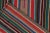 1950s Vintage Chaput Kilim Style in Multicolor Striped Pattern, Polychromatic Hues For Sale In New York - Image 6 of 7