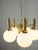 Mid-Century Italian Brass and Opaline Chandelier For Sale - Image 15 of 17