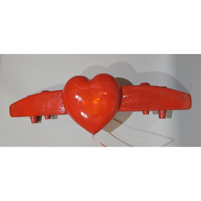 Hanging Lamp in Red Plastic For Sale - Image 9 of 14