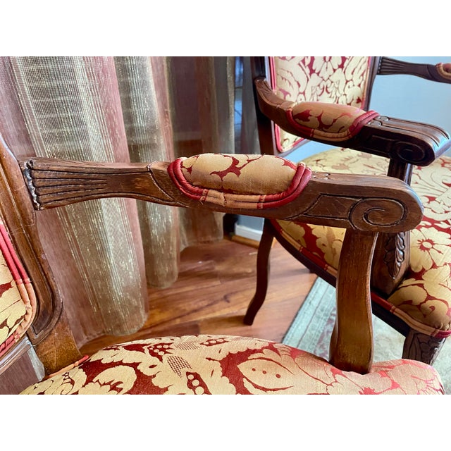 Mid-20th Century French Louis XV Style Fauteuil Armchairs - A Pair For Sale - Image 12 of 12