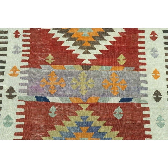 1960s 1960s Abstract Turkish Kilim - 43"x76" For Sale - Image 5 of 11