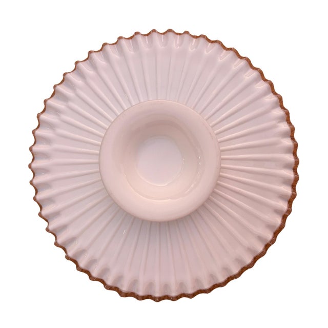 1950s 1950s Fenton Silver Crest Footed Cake Platter For Sale - Image 5 of 5