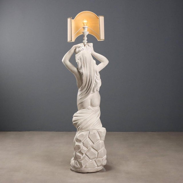 Textile Nereid Floor Lamp with Shade For Sale - Image 7 of 10