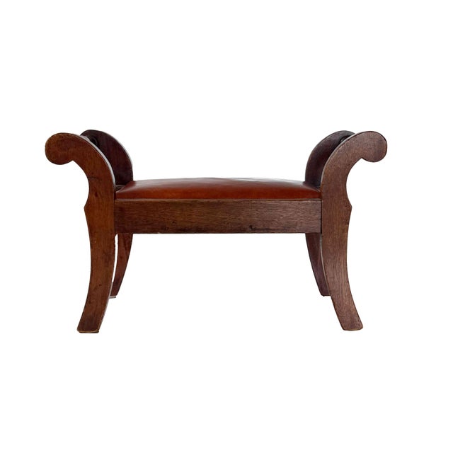 Wood Antique Empire Footstool For Sale - Image 7 of 7