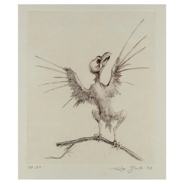 Leo Guida, Flight, Original Etching, 1972 For Sale