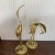 Super cool pair of brass birds with long beaks. Quintessential mid century mod style!