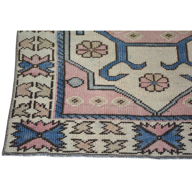 Turkish Vintage Turkish Anatolian Hand Knotted Wool Rug, 2'7''x9'2'' For Sale - Image 3 of 4