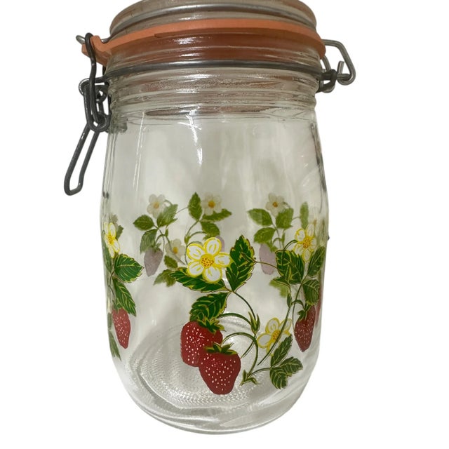 Vintage French Arc Strawberry Canister Set For Sale - Image 4 of 7