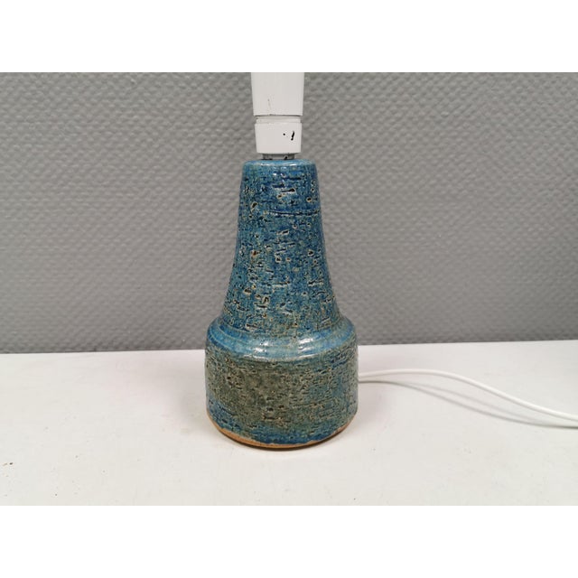 Very rare helle allpass table lamp in turquoise/bluish partial glaze. helle allpass is gaining ground in the ceramics...