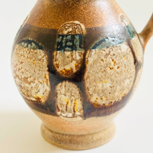 Mid 20th Century Lapid Israel Pottery Vase With Handle For Sale - Image 5 of 10