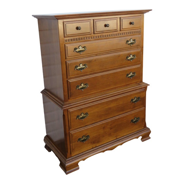 Ethan Allen Vintage Solid Maple Chest of Drawers Chairish