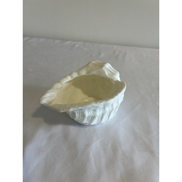 Late 20th Century Vintage White Bone China Conch Shell Dish For Sale - Image 5 of 6