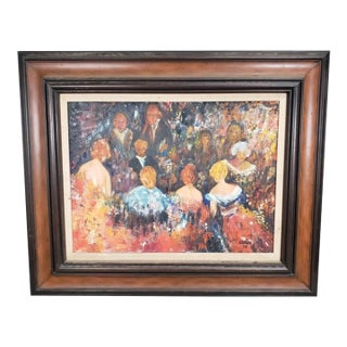 Large Mid-Century Impressionist Oil Painting Signed Colette ‘73 For Sale