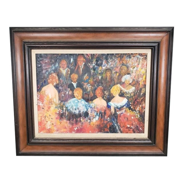 Large Mid-Century Impressionist Oil Painting Signed Colette ‘73 For Sale