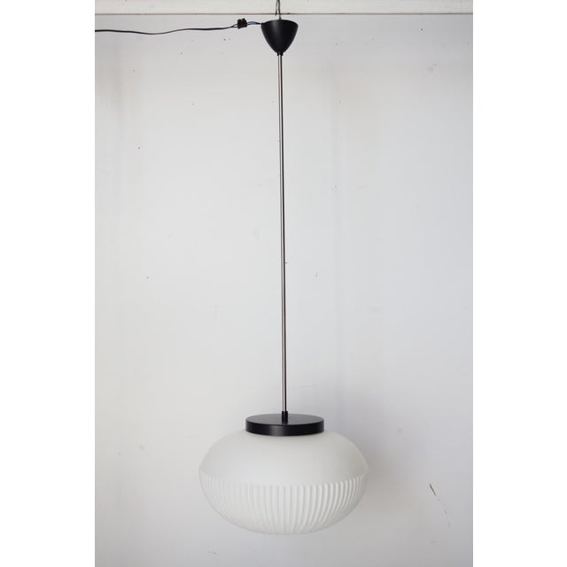Mid-Century Opaline and Chrome Pendant by Karel Volf, 1970s For Sale - Image 14 of 14