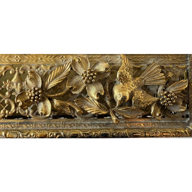 Vintage Hollywood Regency Gold Filigree Tissue Box Cover For Sale - Image 9 of 12