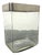 Glass and Brushed Metal Flower Vase, Italy, 1970s For Sale