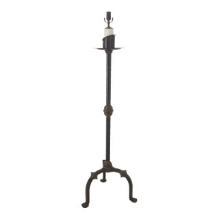 Vintage Wrought Iron Floor Lamp For Sale