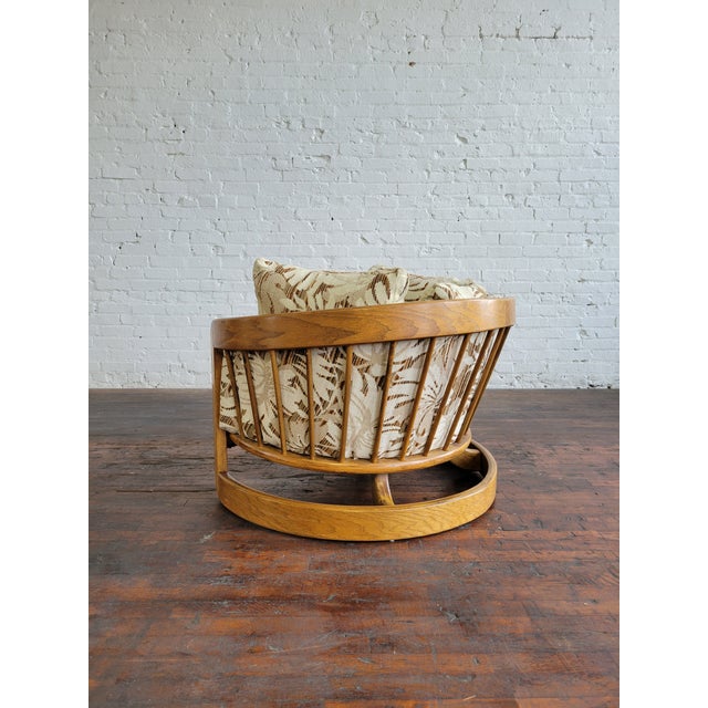 1970s Curved Spindle Back Chair by Howard Furniture For Sale In Raleigh - Image 6 of 10