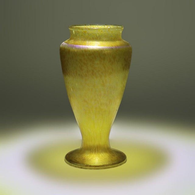 Antique Loetz Art Glass Oil Spot Vase C1930 For Sale - Image 6 of 6
