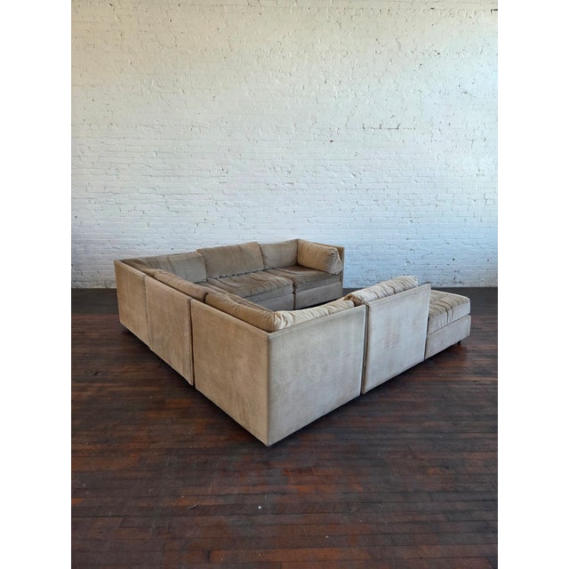 1980s Modular Sectional Pit Sofa by Rowe, 7 Piece For Sale In Raleigh - Image 6 of 11