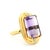 A striking example of Italian jewelry design, this circa 1980 cocktail ring is handcrafted in 14 karat yellow gold and...