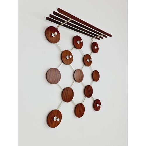 Mid-Century Teak Coat Rack, 1960s For Sale - Image 9 of 11