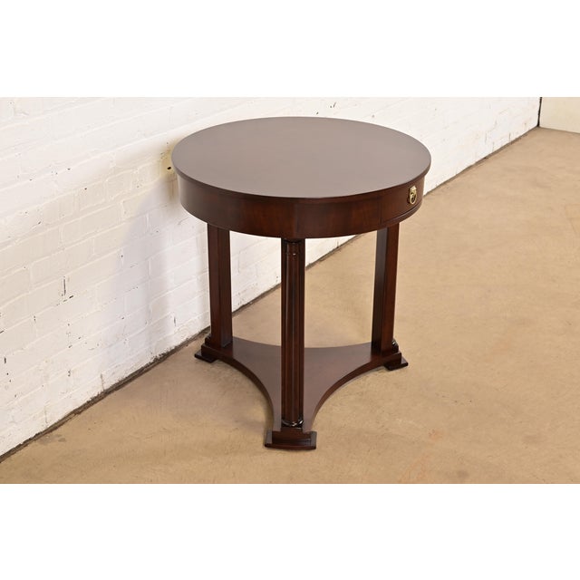 Baker Furniture Company Baker Furniture French Empire Mahogany Gueridon or Tea Table, Newly Refinished For Sale - Image 4 of 16