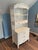 French Country French Country White Vintage Narrow Dresser Base With Hutch Top For Sale - Image 3 of 6