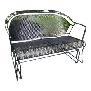 1960s Cast Iron Glider Bench For Sale