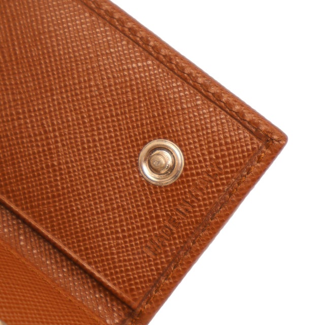 Animal Skin Prada Tobacco Saffiano Leather Portamon Key Case Card Holder, 2016. For Sale - Image 7 of 8