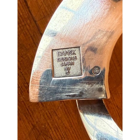 Metal Dansk Silverplated Spiral Candle Holder, Bertil Vallien Design For Sale - Image 7 of 7