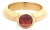 Tiffany & Co. France 18K Yellow Gold Bullet Shape Garnet Solitaire Ring For Sale