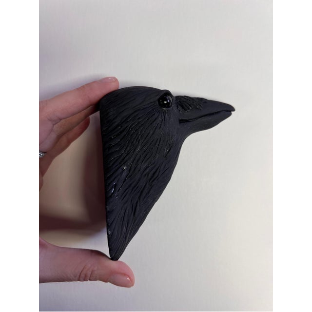 Karla Walter Ceramic Wall Sculpture of Crow #15 2023 For Sale - Image 10 of 12