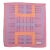 Christian Dior Paris Silk Scarf Geometric Print in Pink and Apricot For Sale