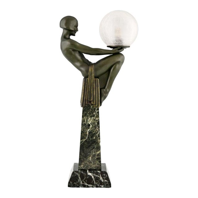 French Art Deco Table Lamp by Max Le Verrier, 1925 For Sale - Image 6 of 11