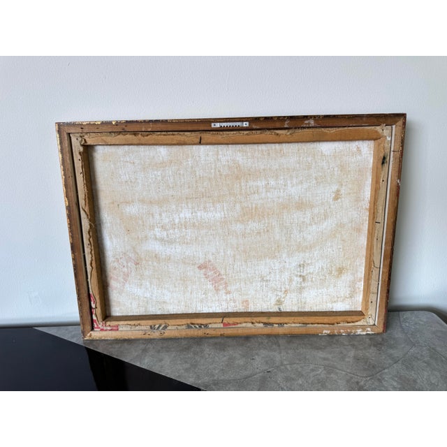 1970s Vintage Haitian Folk Art Landscape Oil Painting by F. Faramon For Sale - Image 12 of 12