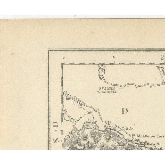 Hobson Fox Hunting Map of Yorkshire North Riding with Bedale Hunt, 1870 For Sale - Image 3 of 9