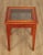 Arts & Crafts Studio Crafted Solid Cherry Square Glass Top Side Table For Sale - Image 3 of 13