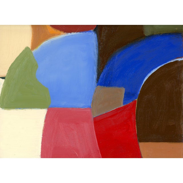 Tranquil Geometry, Contemporary Abstract Oil Painting, Framed For Sale - Image 4 of 11